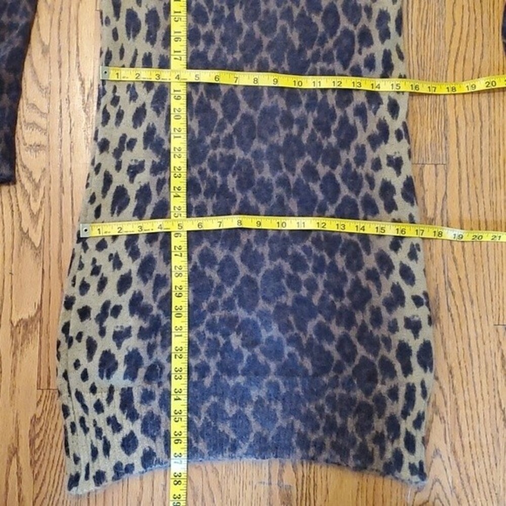 J. CREW LEOPARD WOOL SWEATER DRESS ANIMAL PRINT SIZE SMALL MOBWIFE COSTUME - Picture 12 of 12